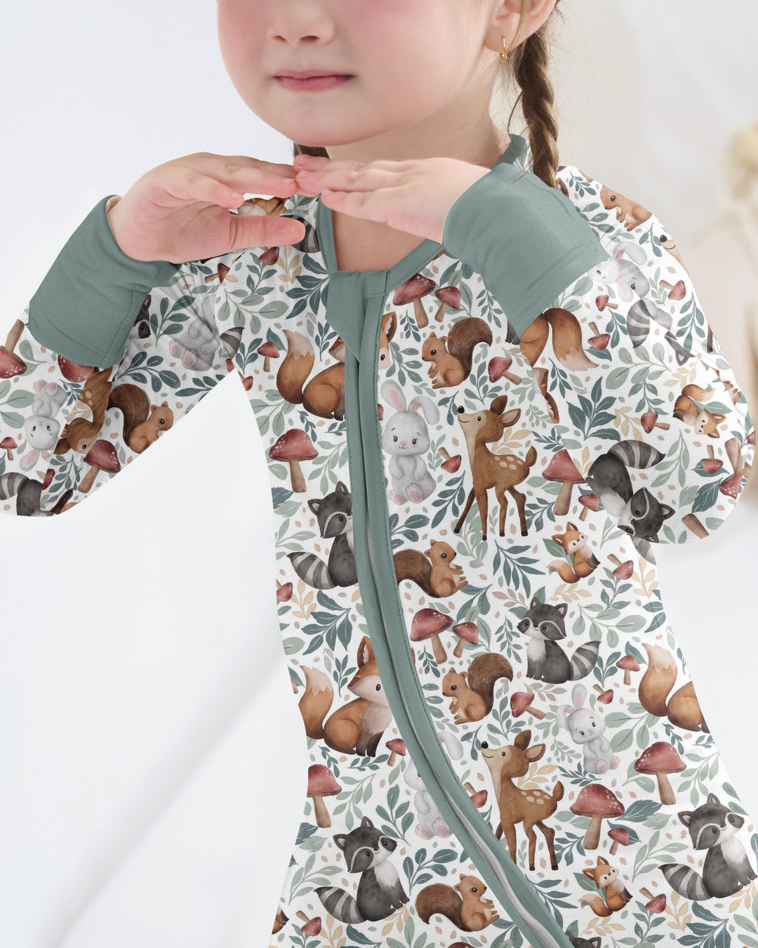 Whimsical Woodland Friends Bamboo Convertible Zippy