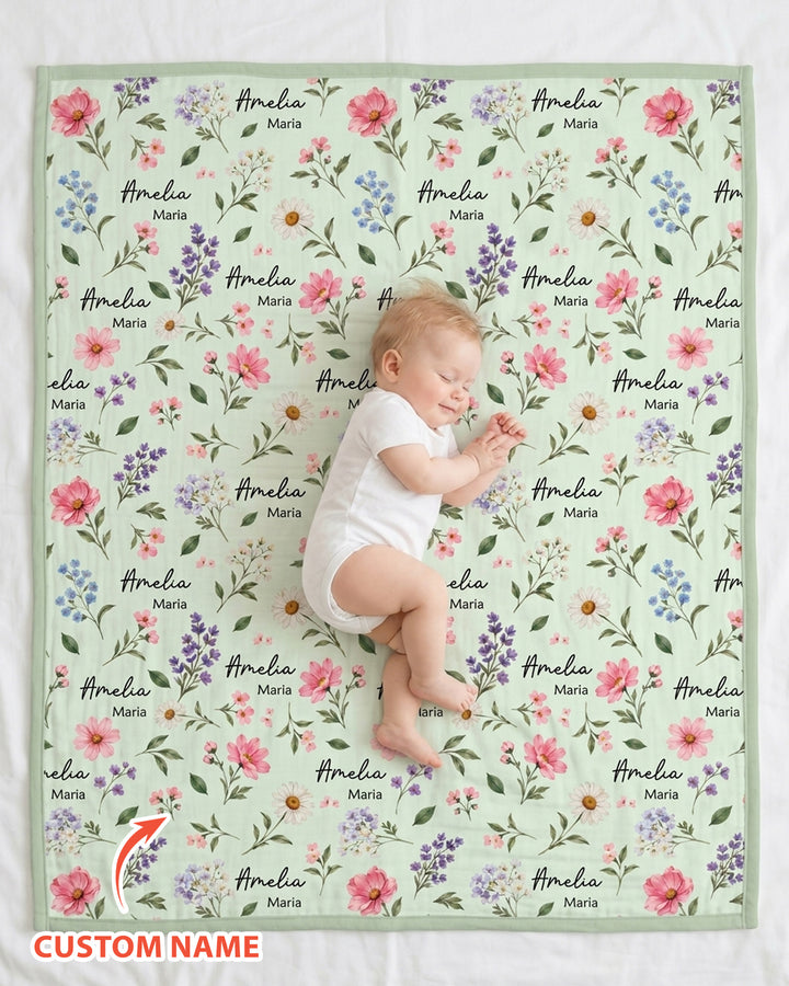 Wildflower Whispers Bamboo Blanket