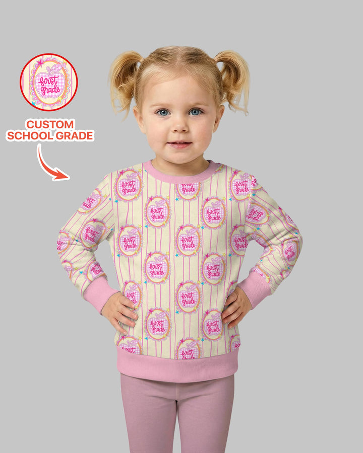 Custom Grade School Sweetie Bamboo Crewneck Sweatshirt