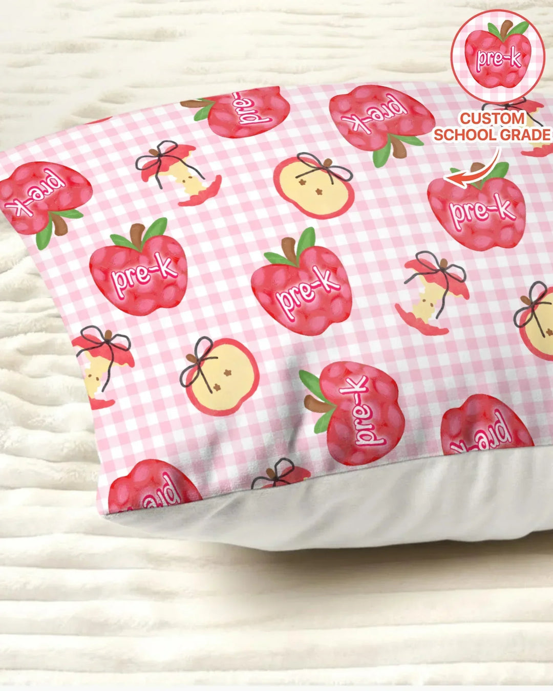Custom School Grade Apple Days Bamboo Pillow Case