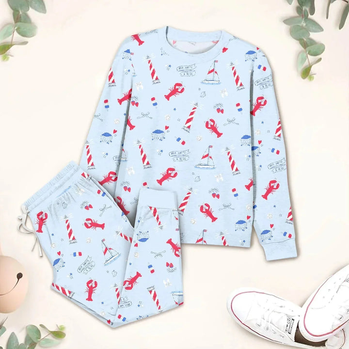 East Coast Two Piece Long Sleeve Pajama Set , East Coast Two Piece Long Sleeve Pajama Set - 12-18M