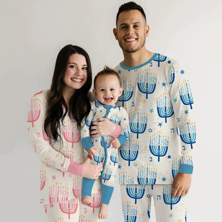 Hannukkah Menorah Family Matching Women Pajama Set , Hannukkah Menorah Family Matching Women Pajama Set - Only Shirt / S