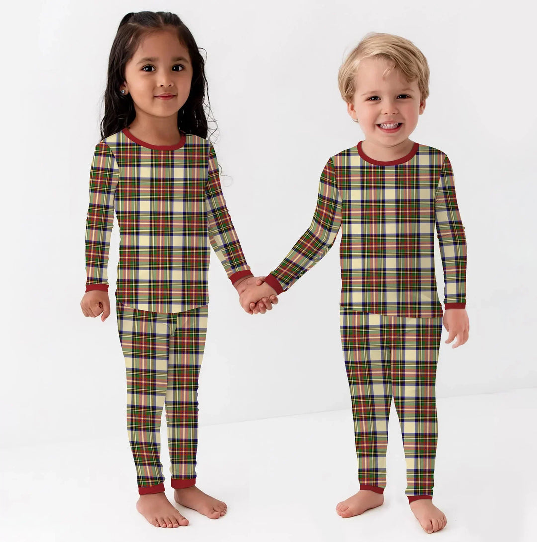 Cozy Evergreen Plaid Bamboo Two Piece Long Sleeve Pajama Set