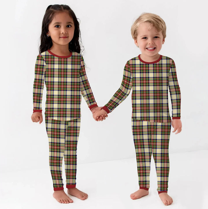 Cozy Evergreen Plaid Bamboo Two Piece Long Sleeve Pajama Set