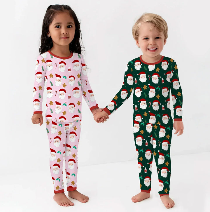 Christmas Sweet Santa Bamboo Two Piece Long Sleeve Pajama Set