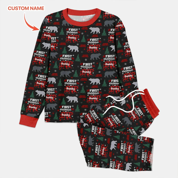 Custom Name Family Bear First Christmas Men's Pajama Set , Custom Name Family Bear First Christmas Men's Pajama Set - Combo Shirt & Pants / XS