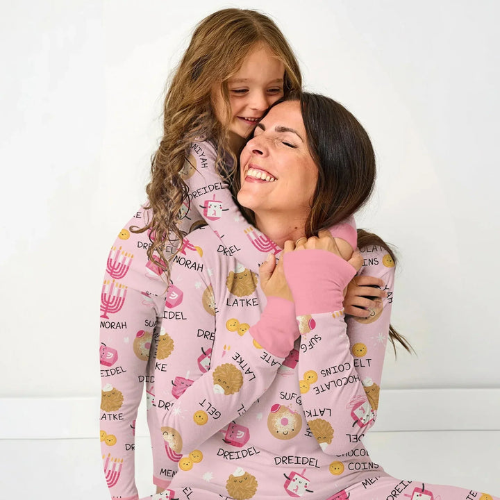 Family Hanukkah Matching Two Piece Short Sleeve Shorts Pajama Set , Family Hanukkah Matching Two Piece Short Sleeve Shorts Pajama Set - 12-18M / Blue
