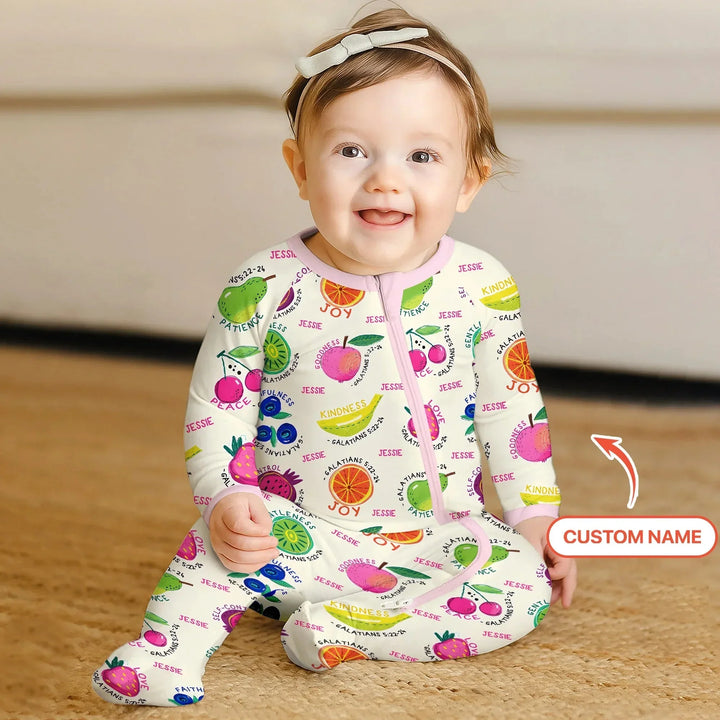 Fruit Of The Spirit custom name Convertible Zippy , Fruit Of The Spirit custom name Convertible Zippy - 0-3M
