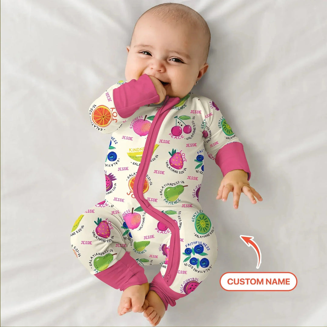 Fruit Of The Spirit custom name Convertible Zippy , Fruit Of The Spirit custom name Convertible Zippy - 0-3M