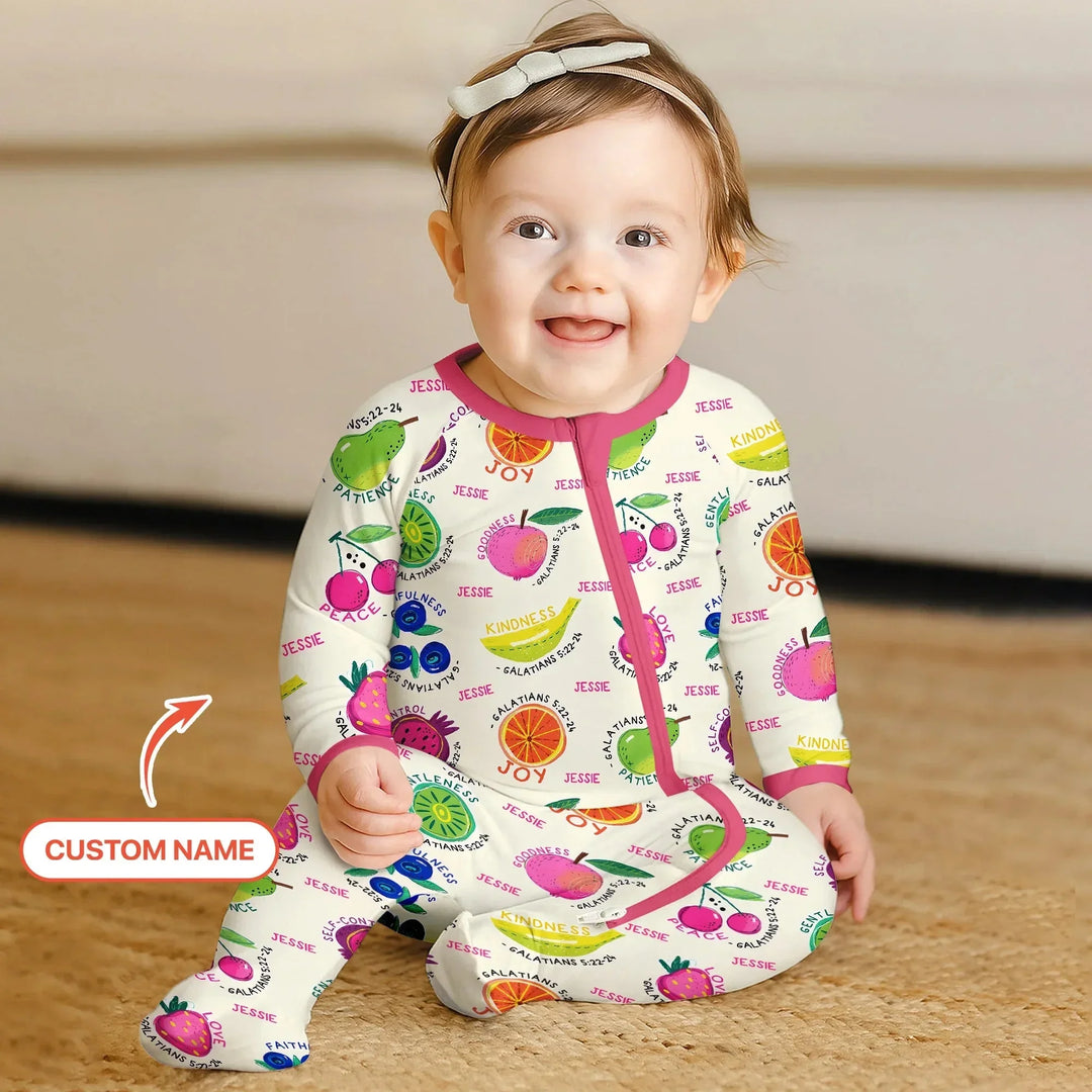 Fruit Of The Spirit custom name Convertible Zippy , Fruit Of The Spirit custom name Convertible Zippy - 0-3M