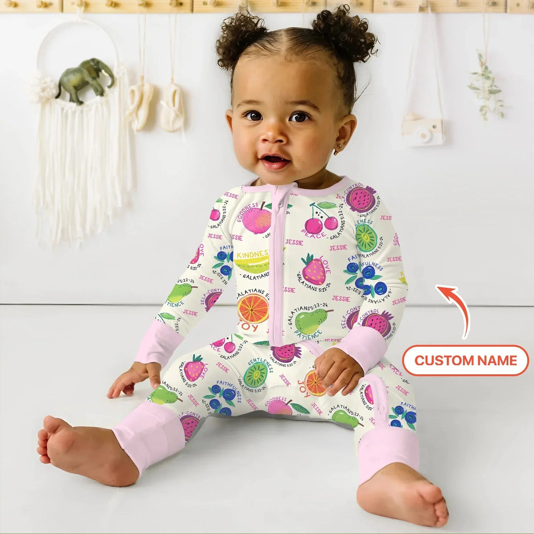 Fruit Of The Spirit custom name Convertible Zippy , Fruit Of The Spirit custom name Convertible Zippy - 0-3M