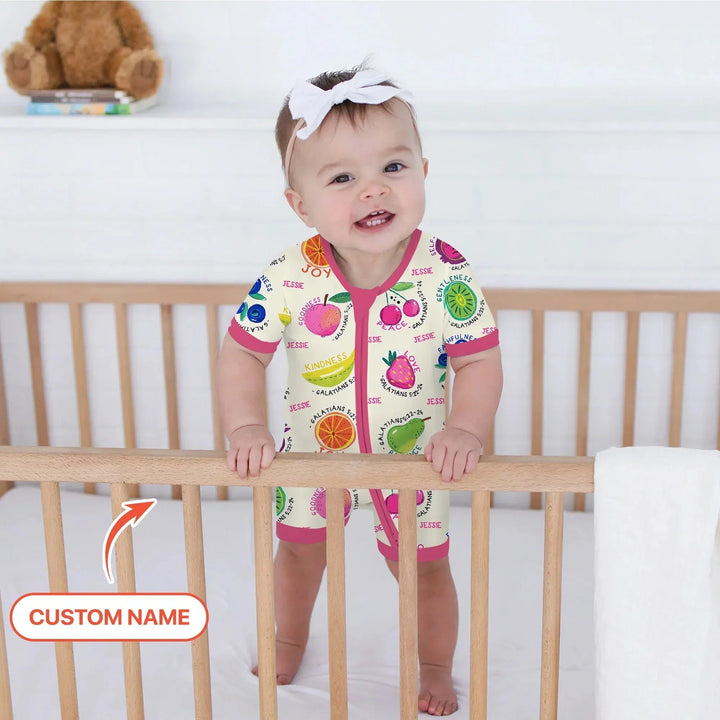 Fruit Of The Spirit Custom Name Shorty Zippy , Fruit Of The Spirit Custom Name Shorty Zippy - 0-3M
