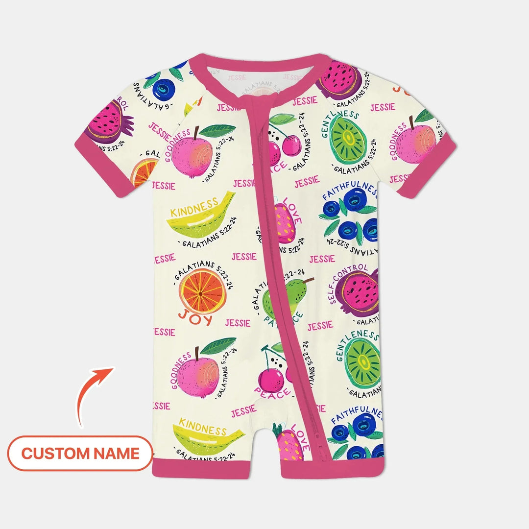 Fruit Of The Spirit Custom Name Shorty Zippy , Fruit Of The Spirit Custom Name Shorty Zippy - 0-3M