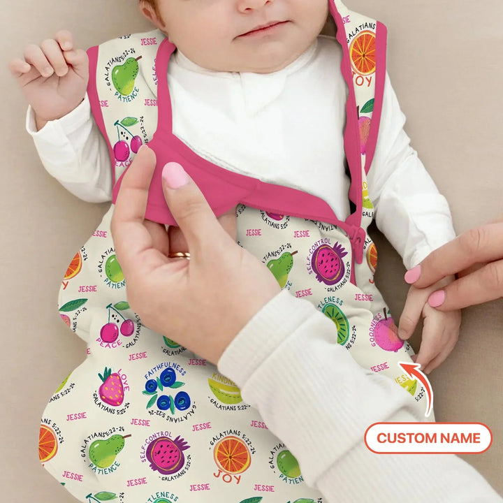 Fruit Of The Spirit Custom Name Sleep Bag , Fruit Of The Spirit Custom Name Sleep Bag - XS / 0.5 TOG
