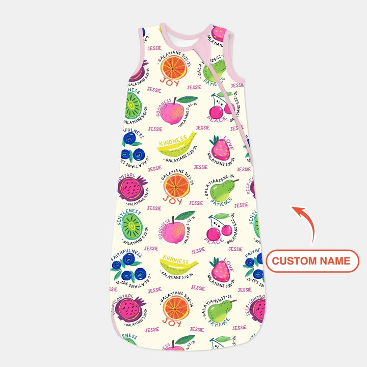 Fruit Of The Spirit Custom Name Sleep Bag , Fruit Of The Spirit Custom Name Sleep Bag - XS / 0.5 TOG