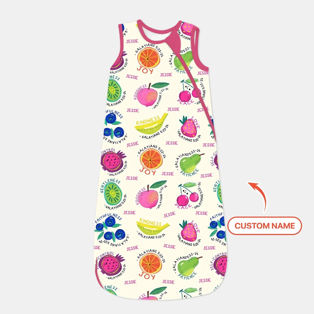 Fruit Of The Spirit Custom Name Sleep Bag , Fruit Of The Spirit Custom Name Sleep Bag - XS / 0.5 TOG