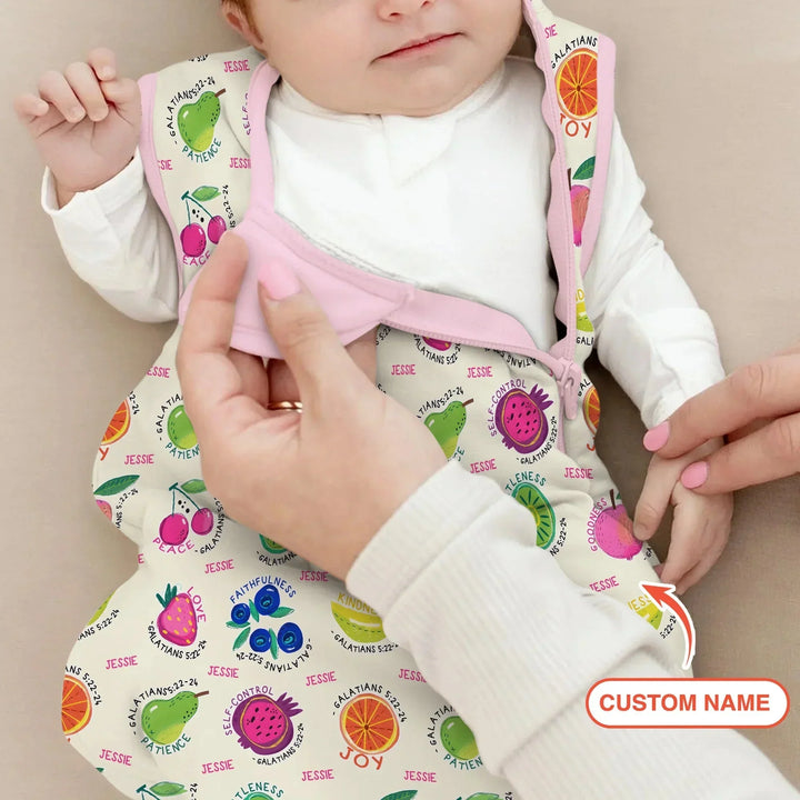 Fruit Of The Spirit Custom Name Sleep Bag , Fruit Of The Spirit Custom Name Sleep Bag - XS / 0.5 TOG