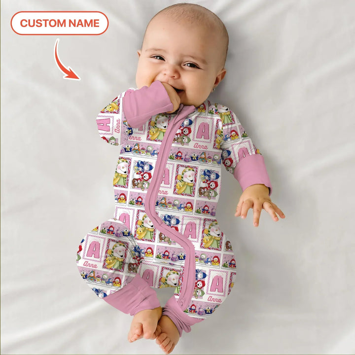 Frosty Friends Custom Name Bamboo Convertible Zippy