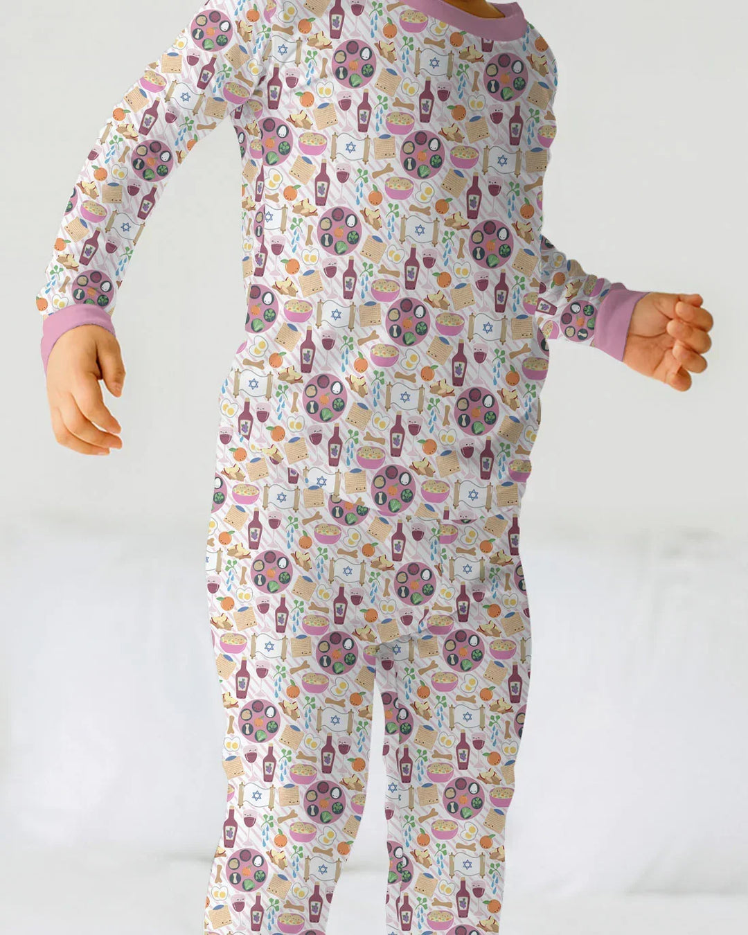 Passover Meal Bamboo Two Piece Long Sleeve Pajama Set