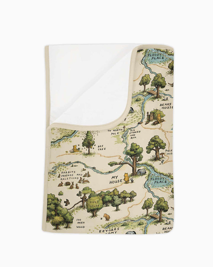 Classic Bear Maps Bamboo Blanket