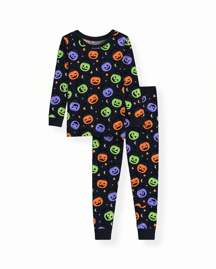 Trick or Treat Bucket Toss Bamboo Two Piece Long Sleeve Pajama Set