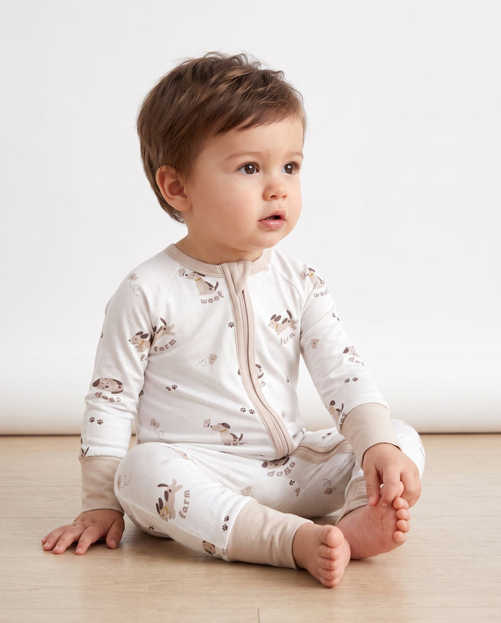 Puppy Farm Words Bamboo Convertible Zippy
