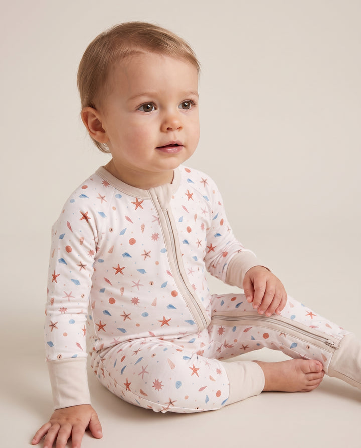 Seaside Treasure Toss Bamboo Convertible Zipper Romper