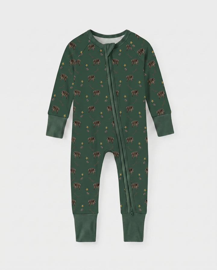 Timothy’s Woodland Wishes Bamboo Convertible Zipper Romper