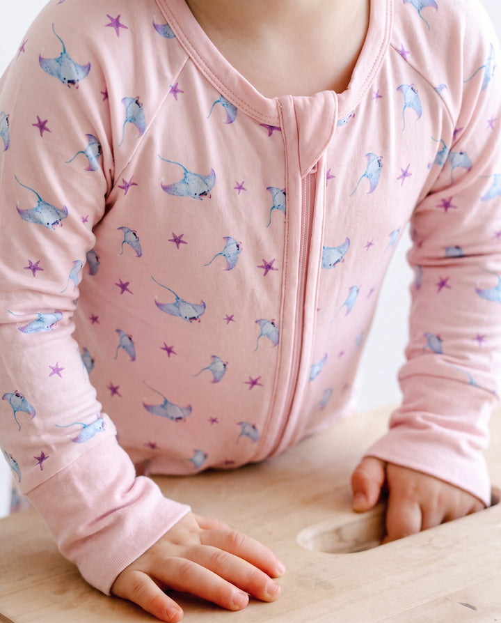 Pastel Manta Wishes Bamboo Convertible Zipper Romper