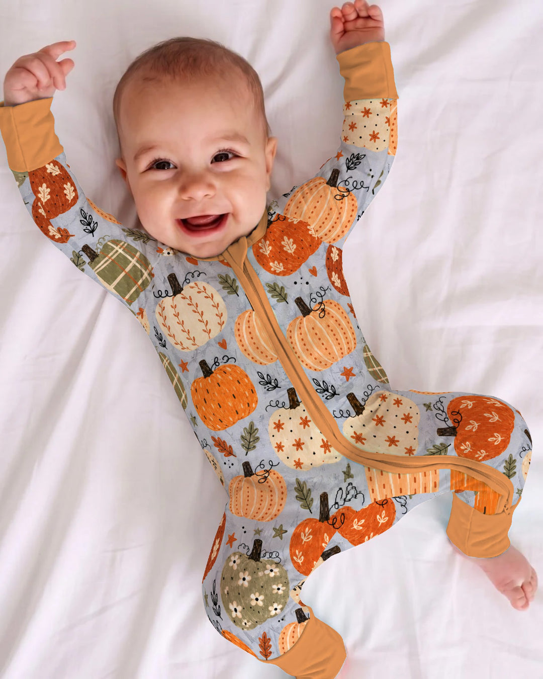 Harvest Pumpkin Patch Bamboo Convertible Zippy