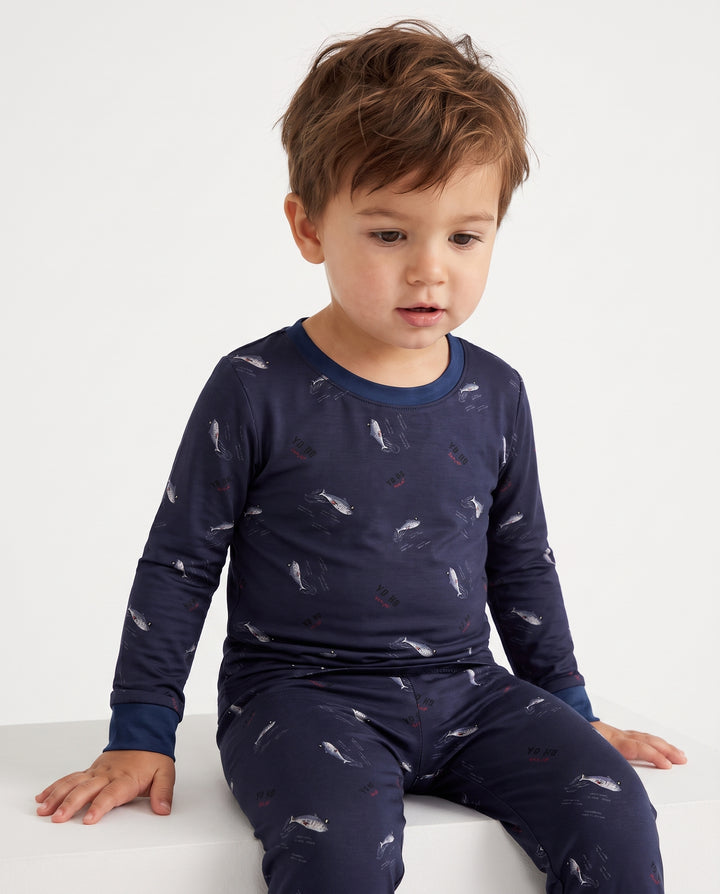 Yo Ho Squid Patrol Bamboo Two Piece Long Sleeve Pajama Set