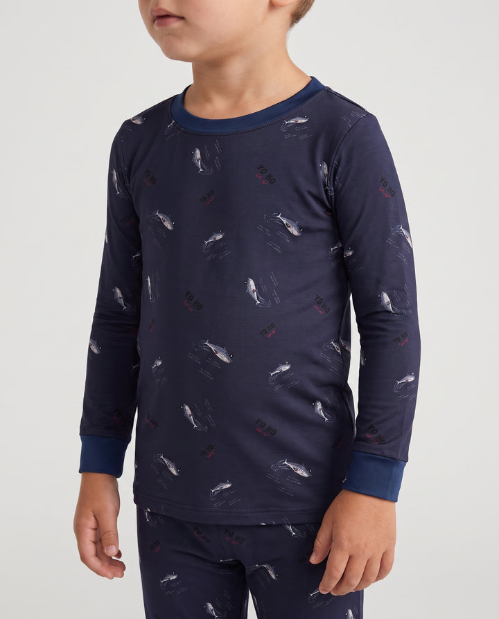 Yo Ho Squid Patrol Bamboo Two Piece Long Sleeve Pajama Set