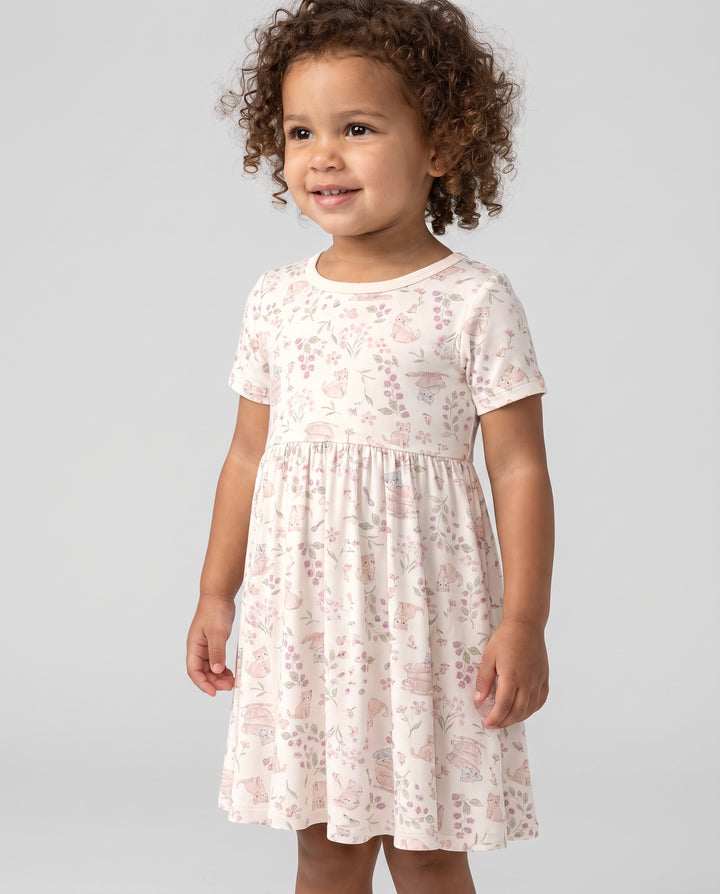 Berry Meadow Friends Bamboo Twirl Dress