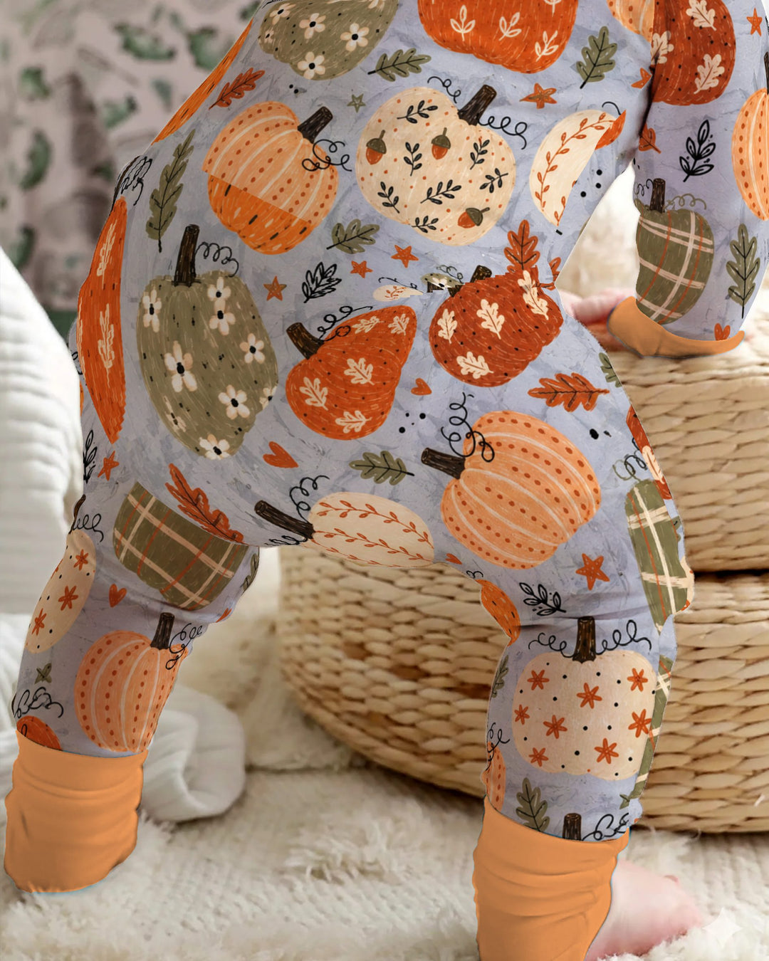 Harvest Pumpkin Patch Bamboo Convertible Zippy