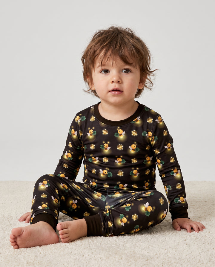 Firefly Lantern Glow Bamboo Two Piece Long Sleeve Pajama Set