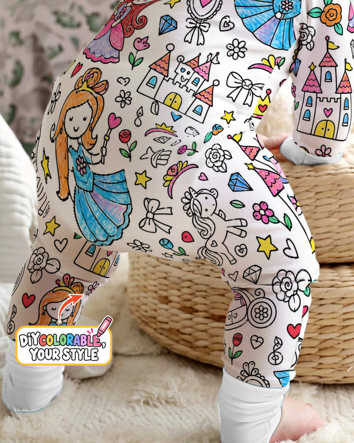 Princess Fairytale Kingdom Colorable Bamboo Convertible Zippy