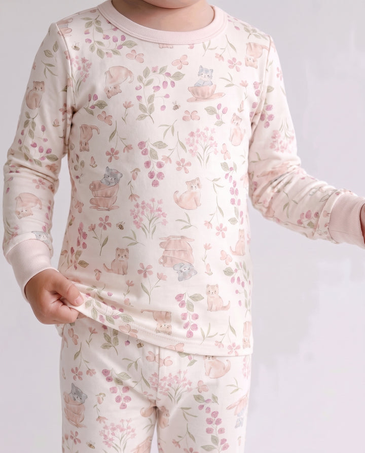 Berry Meadow Friends Bamboo Two Piece Long Sleeve Pajama Set