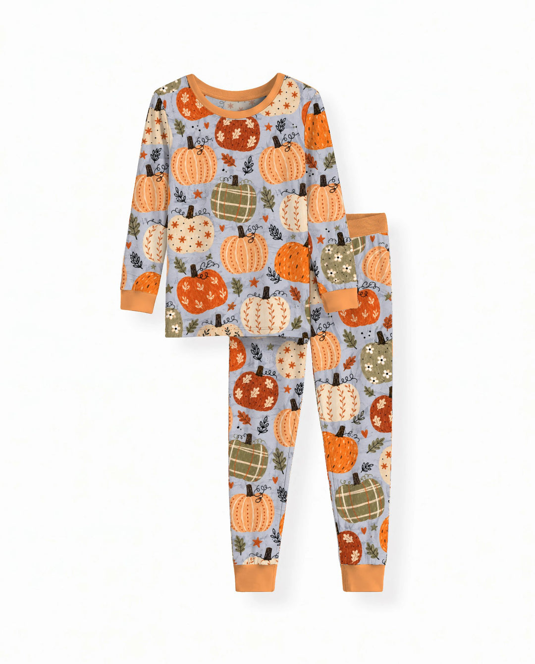Harvest Pumpkin Patch Bamboo Two Piece Long Sleeve Pajama Set