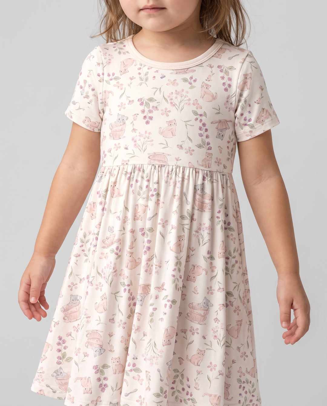 Berry Meadow Friends Bamboo Twirl Dress