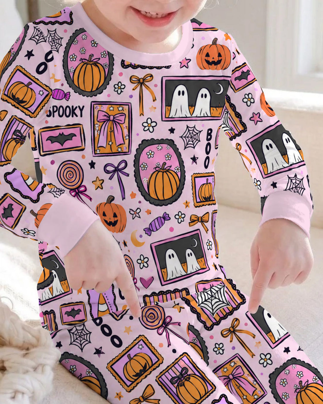 Spooky Cute Halloween Gallery Bamboo Two Piece Long Sleeve Pajama Set
