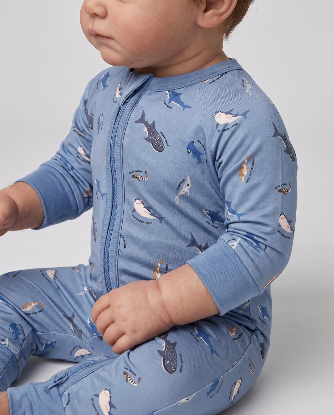 Shark Squad Sampler Bamboo Convertible Zipper Romper