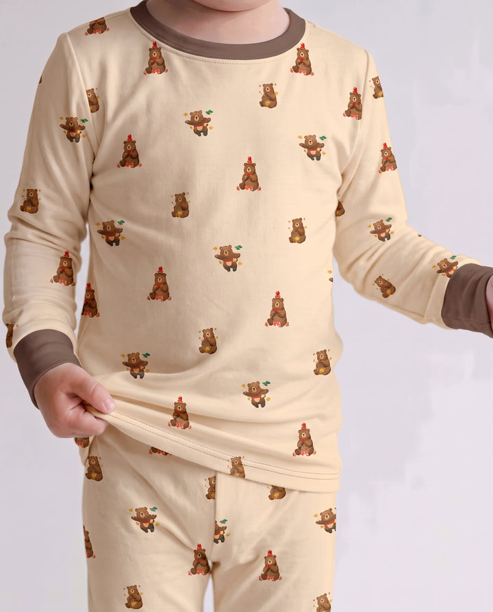Little Bear Play Days Bamboo Two Piece Long Sleeve Pajama Set