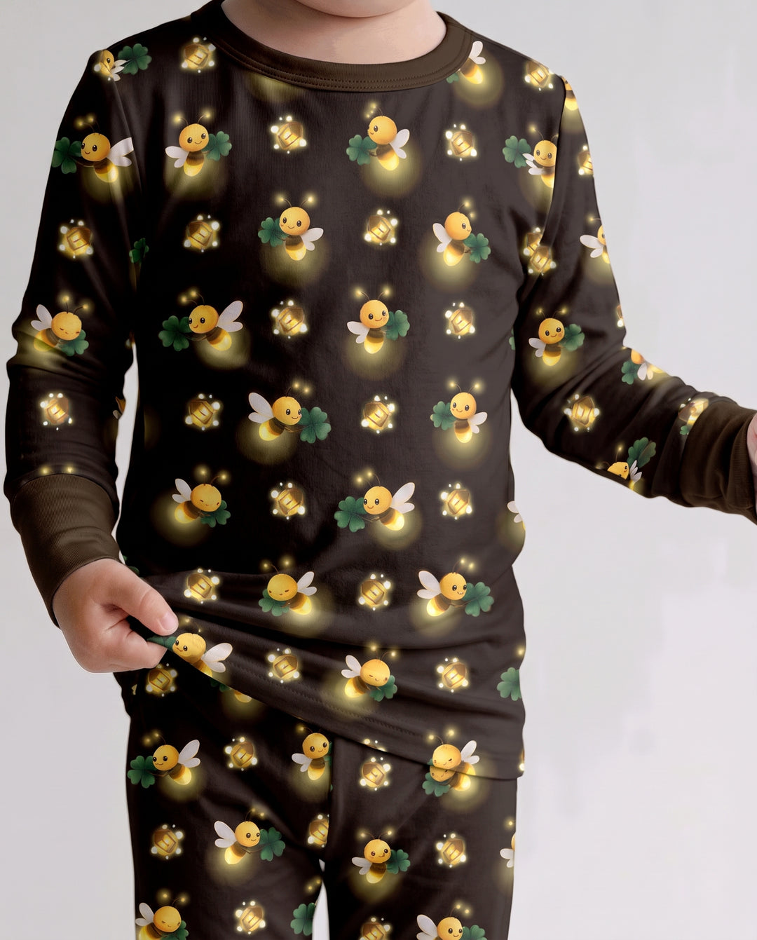 Firefly Lantern Glow Bamboo Two Piece Long Sleeve Pajama Set
