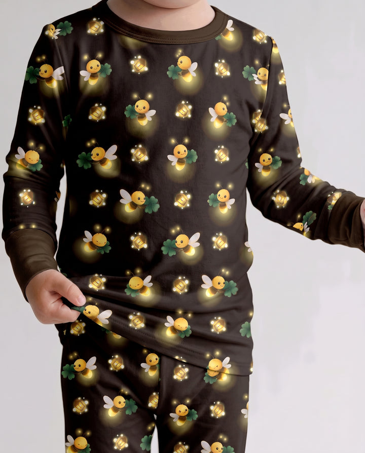 Firefly Lantern Glow Bamboo Two Piece Long Sleeve Pajama Set