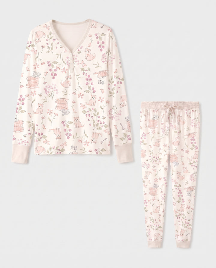 Berry Meadow Friends Bamboo Women Pajama Set