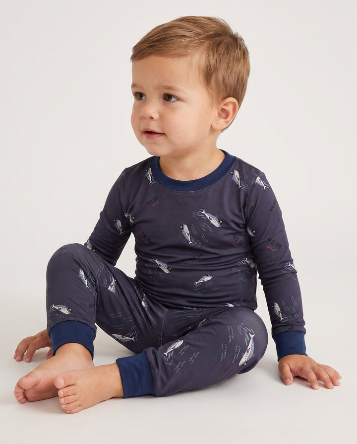 Yo Ho Squid Patrol Bamboo Two Piece Long Sleeve Pajama Set