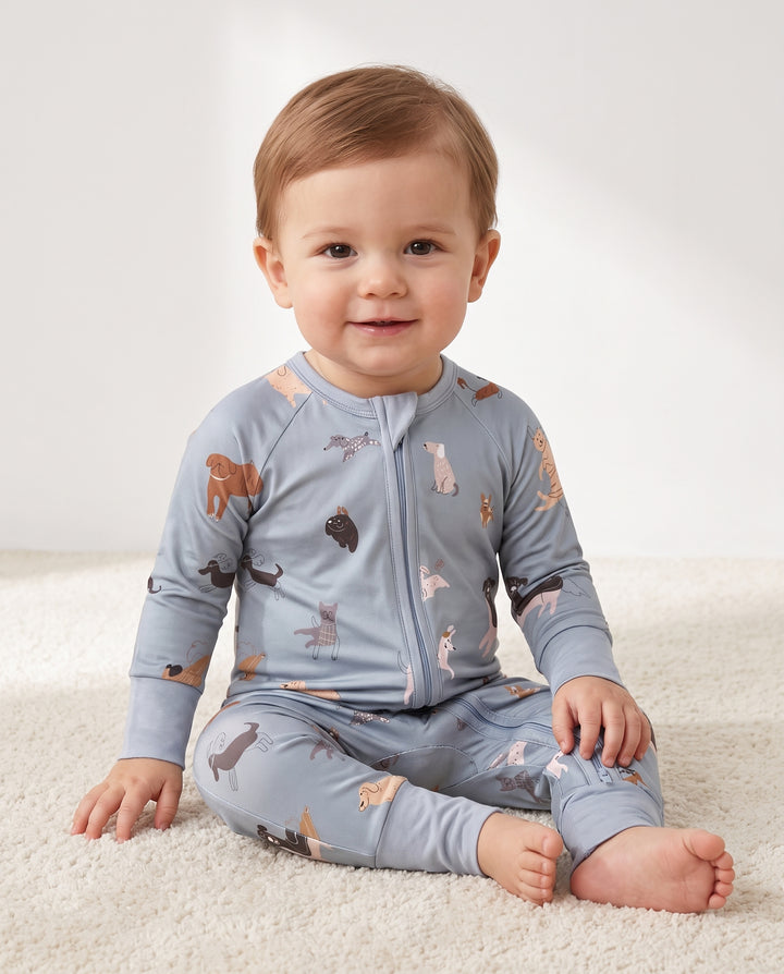 Playful Dog Parade Bamboo Convertible Zippy