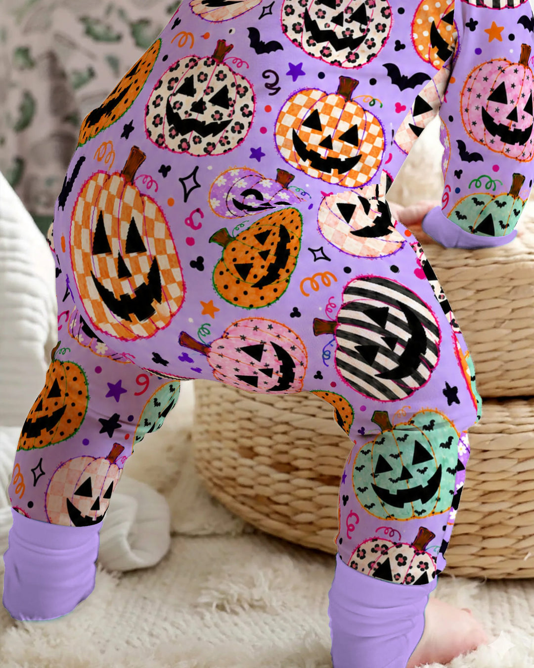 Patchwork Jack O’ Lantern Party Bamboo Convertible Zippy