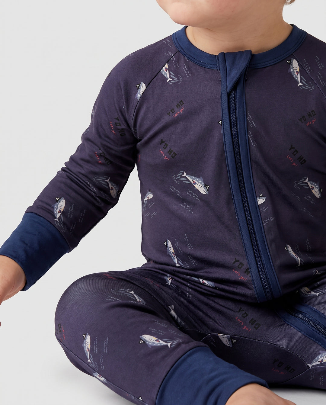 Yo Ho Squid Patrol Bamboo Convertible Zipper Romper