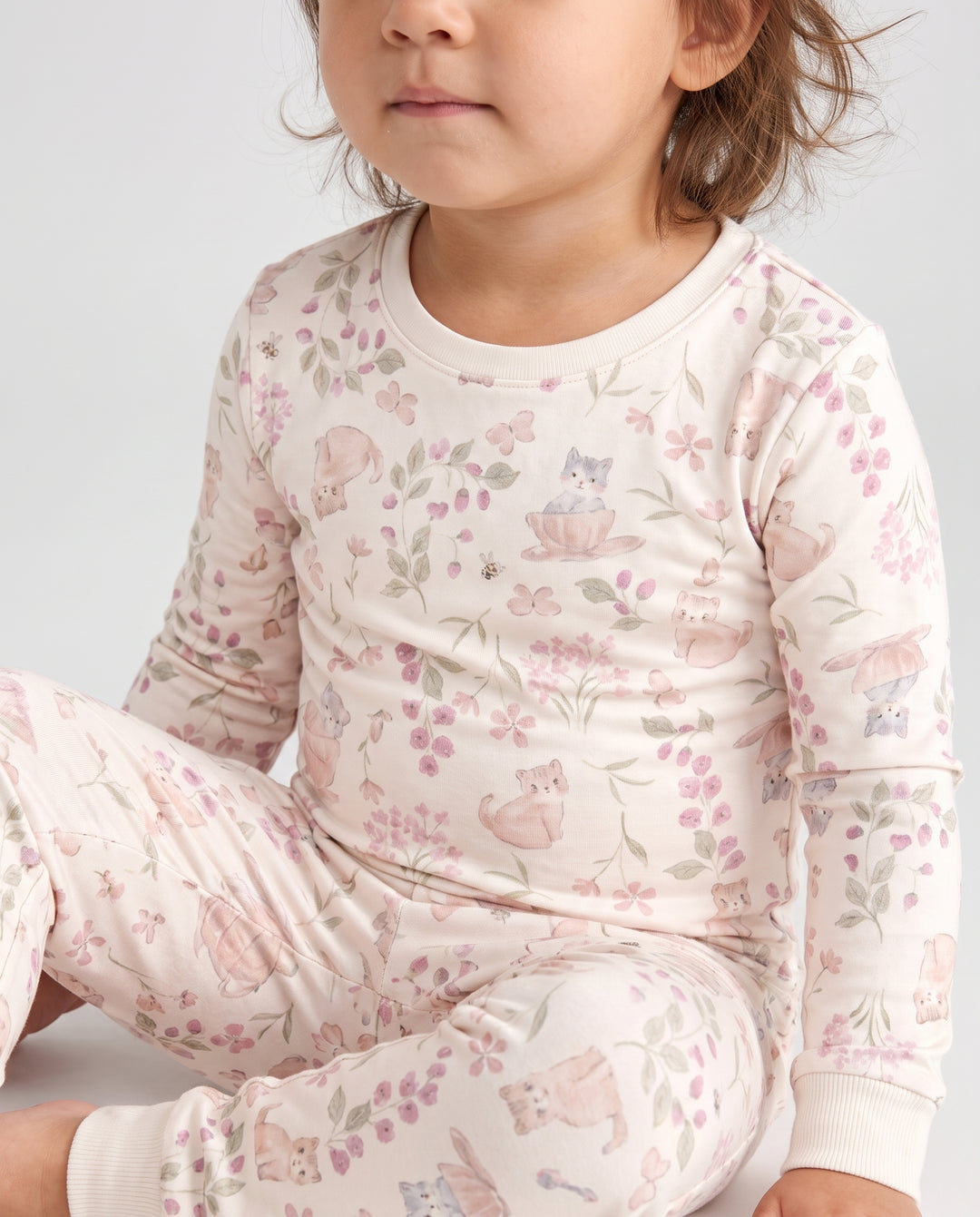 Berry Meadow Friends Bamboo Two Piece Long Sleeve Pajama Set